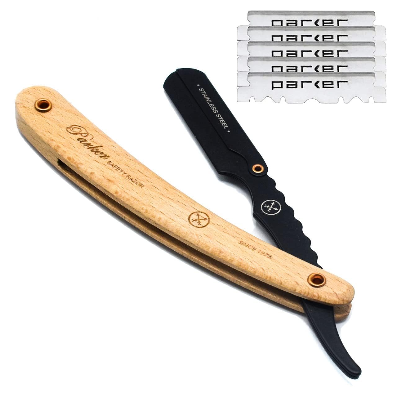 Amazon.com: Parker SRP Pine Wood Handle Straight Edge Barber Razor