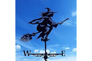 3D Witch Metal Weather Vane for Rooftop Outlook