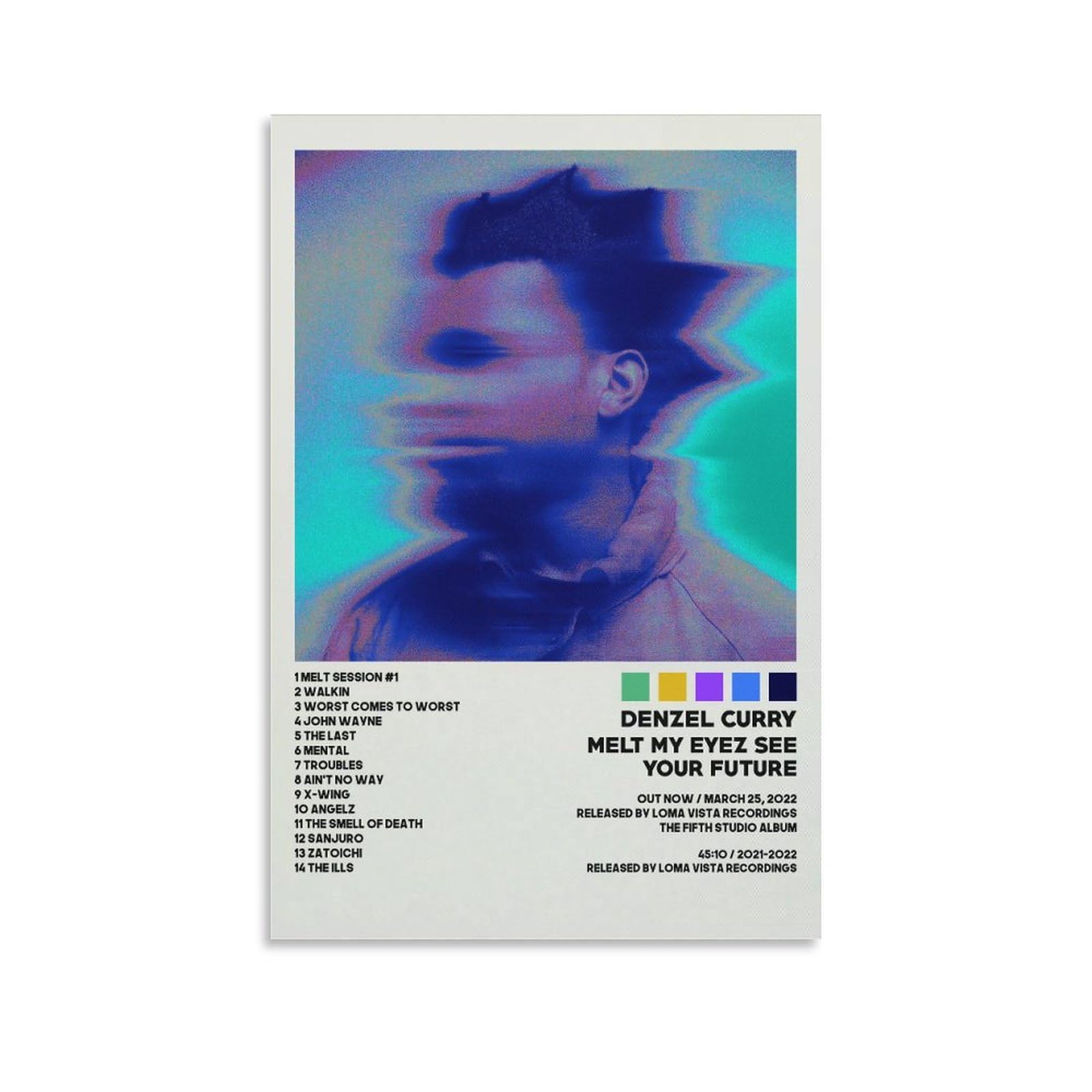 Denzel Curry Melt My Eyez See Your Future Canvas Poster Wall Decorative Art Painting Living Room Bedroom Decoration Gift Unframe-style12x18inch(30x45cm)