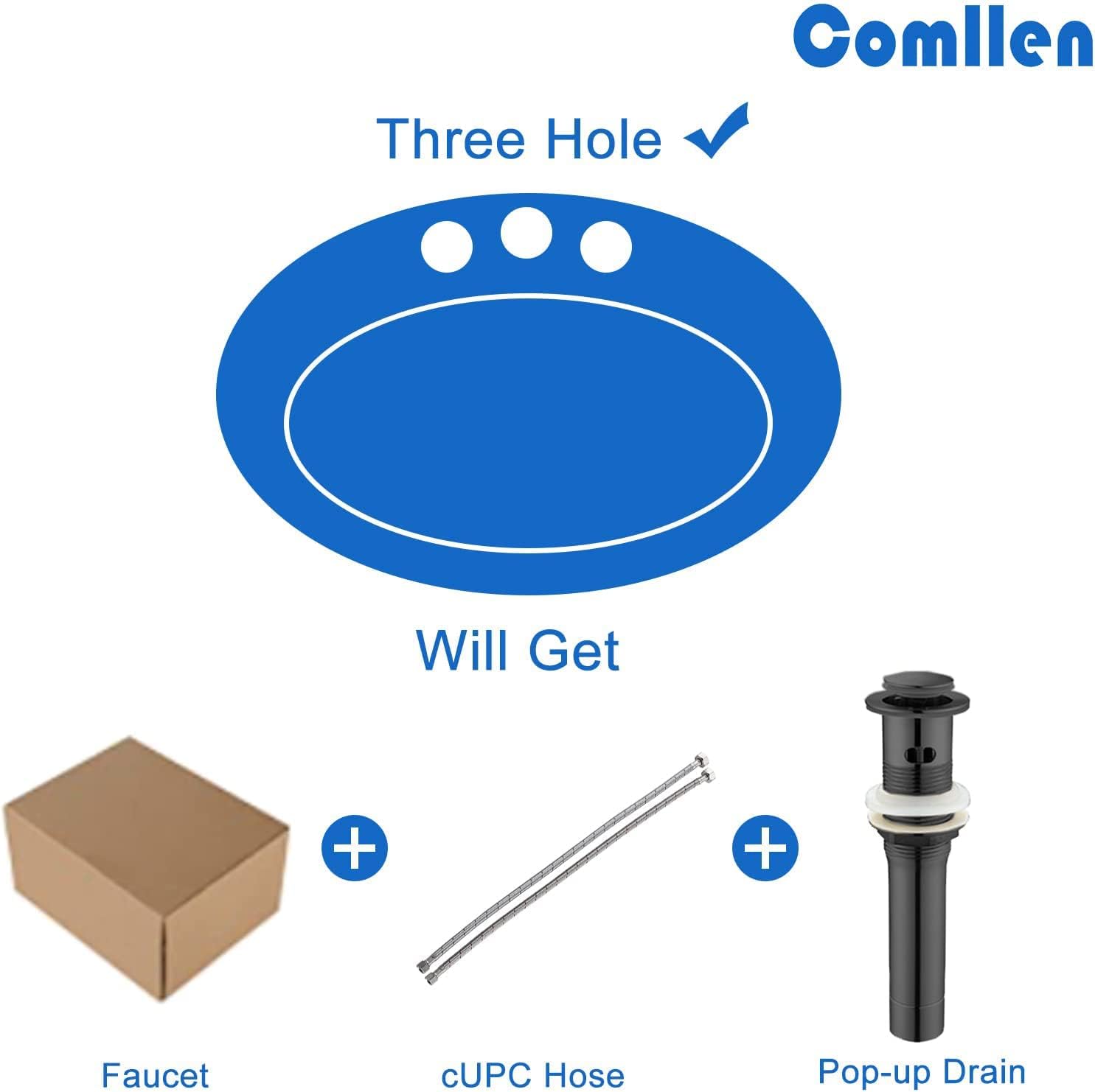 Exclusive Discount 90% Price Comllen 2 Handle 3 Hole Widespread Brushed Gold Bathroom Faucet, 8 Inch Brass Bathroom Faucets Commercial Lavatory Bathroom Sink Faucet with Pop Up Drain and Supply Lines Buy 1 get 1 🔥 Comllen 2 Handle 3 Hole Widespread Brushed Gold Bathroom Faucet, 8 Inch Brass Bathroom Faucets Commercial Lavatory Bathroom Sink Faucet with Pop Up Drain and Supply Lines
