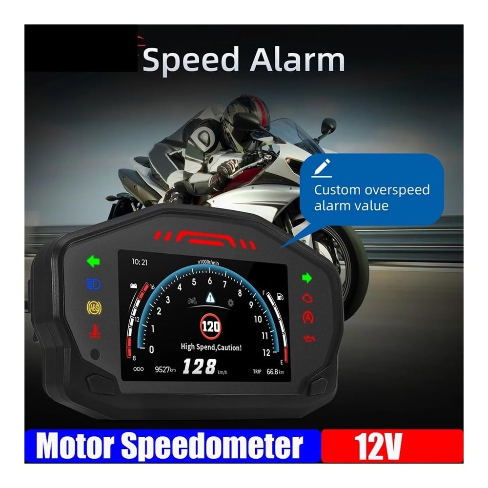 Moto Contachilometri Contachilometri Universale Per Moto Contachilometri Digitale Pannello Strumenti Motore Con Cruscotto Livello Olio Chilometraggio Per 2/4 Cilindri