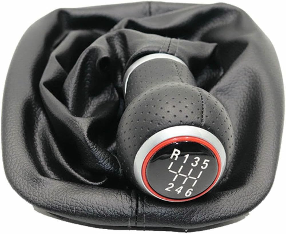 GZNBB Car Manual Gear Shift Knob Boot Cover Gaiter Lever Shifter Handle Stick, for Audi A6 C5 1997-2001