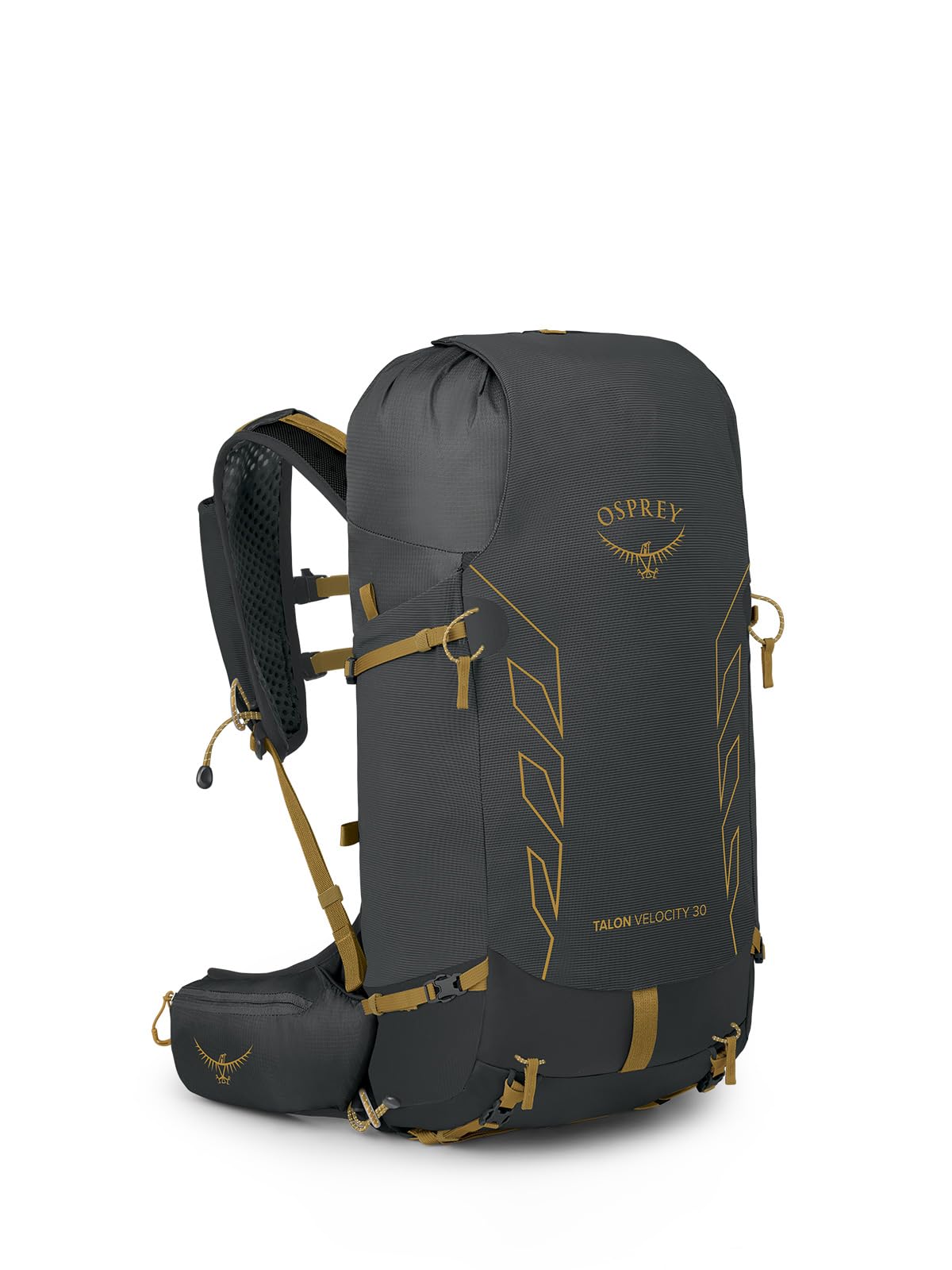 Osprey Talon Velocity 30L Men's Hiking Backpack, Dark Charcoal/Tumbleweed, S/M