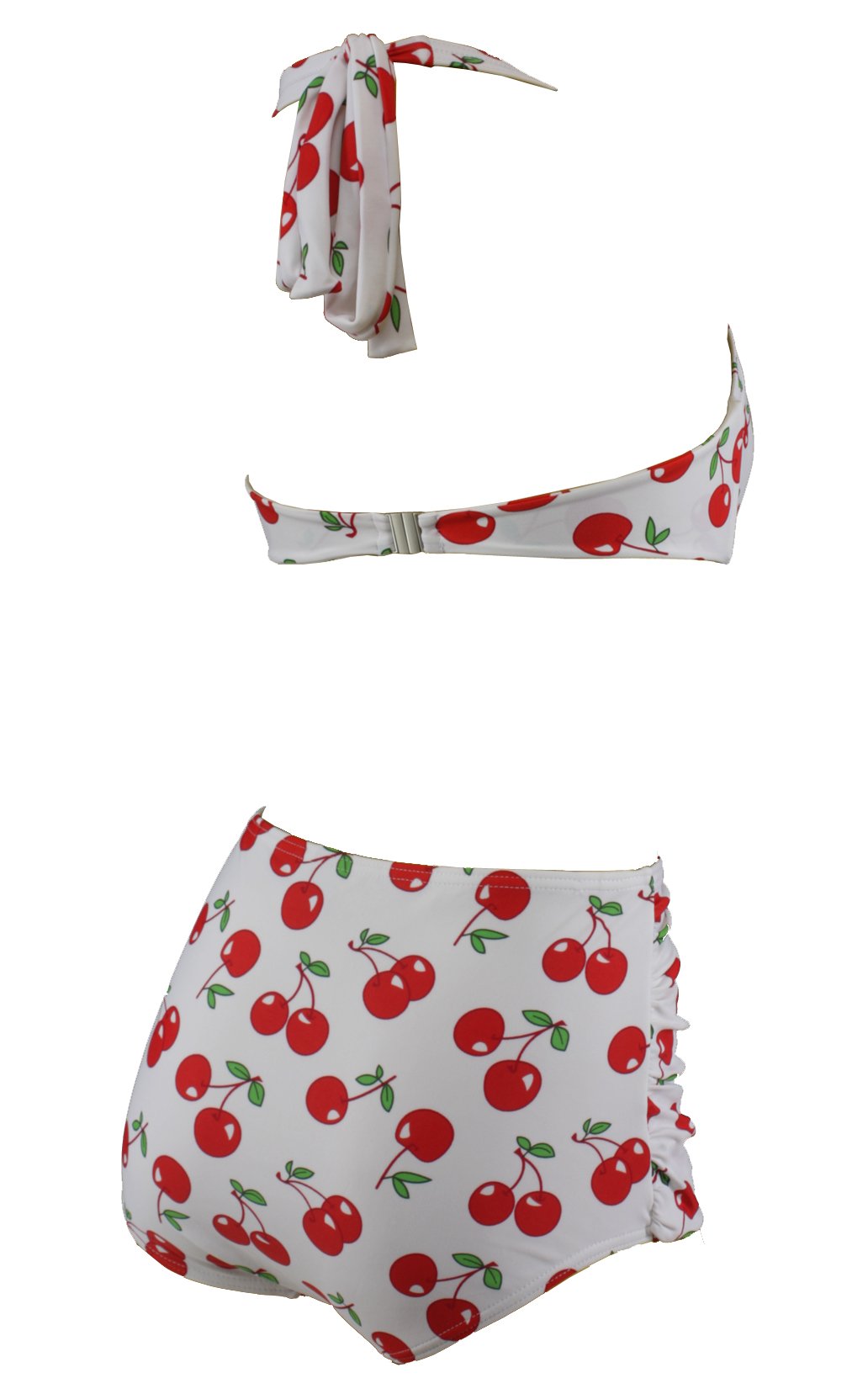 ALOHA, costume da bagno da donna con motivo di ciliegie, bikini in stile vintage, codice articolo A1041
