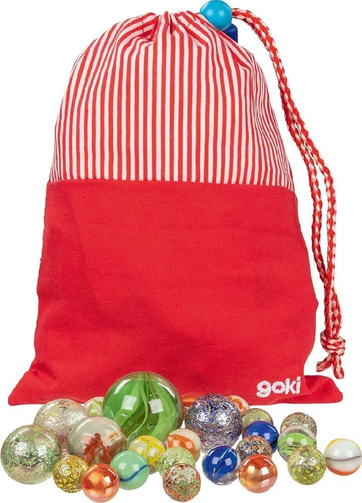 Goki 63924 Bag with 50 Marbles