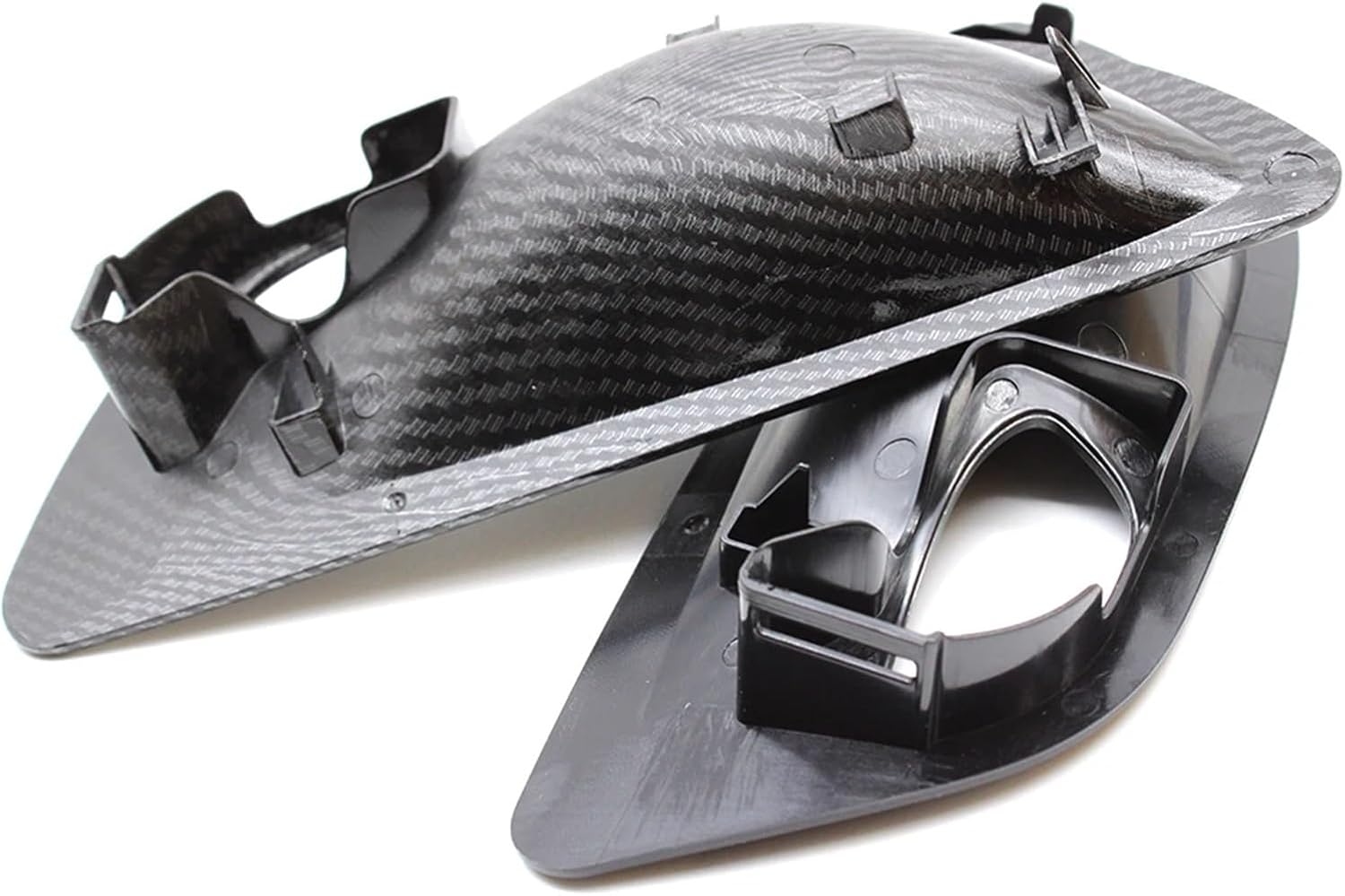 Carbon Fiber Interior Door Panel Opening Handle Bowl Cover Trim Replacement for bmws 5 Series F10 F11 520i 523i 525i 528i 535i(Left 1PC)