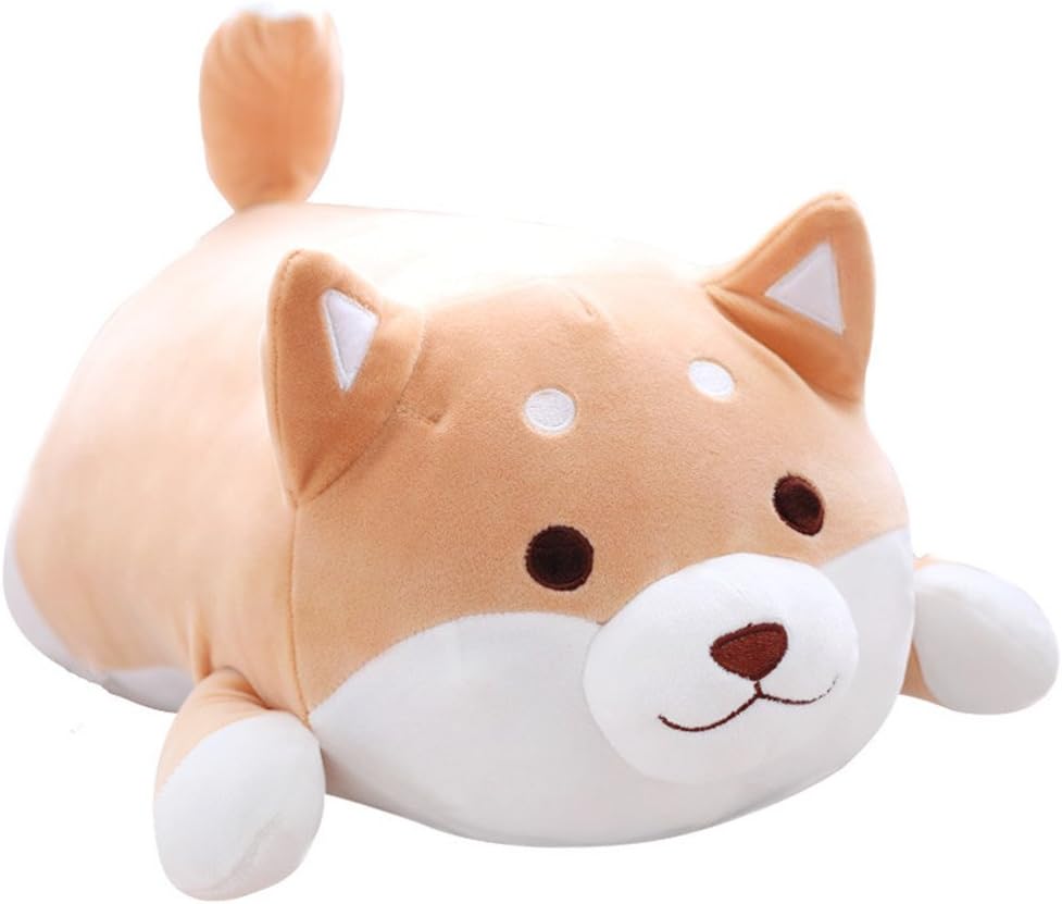 Corgi Dog Plush Toys Creative Corgi Dog Butt Shaped Plush Soft Pillows 36cm (Brown)