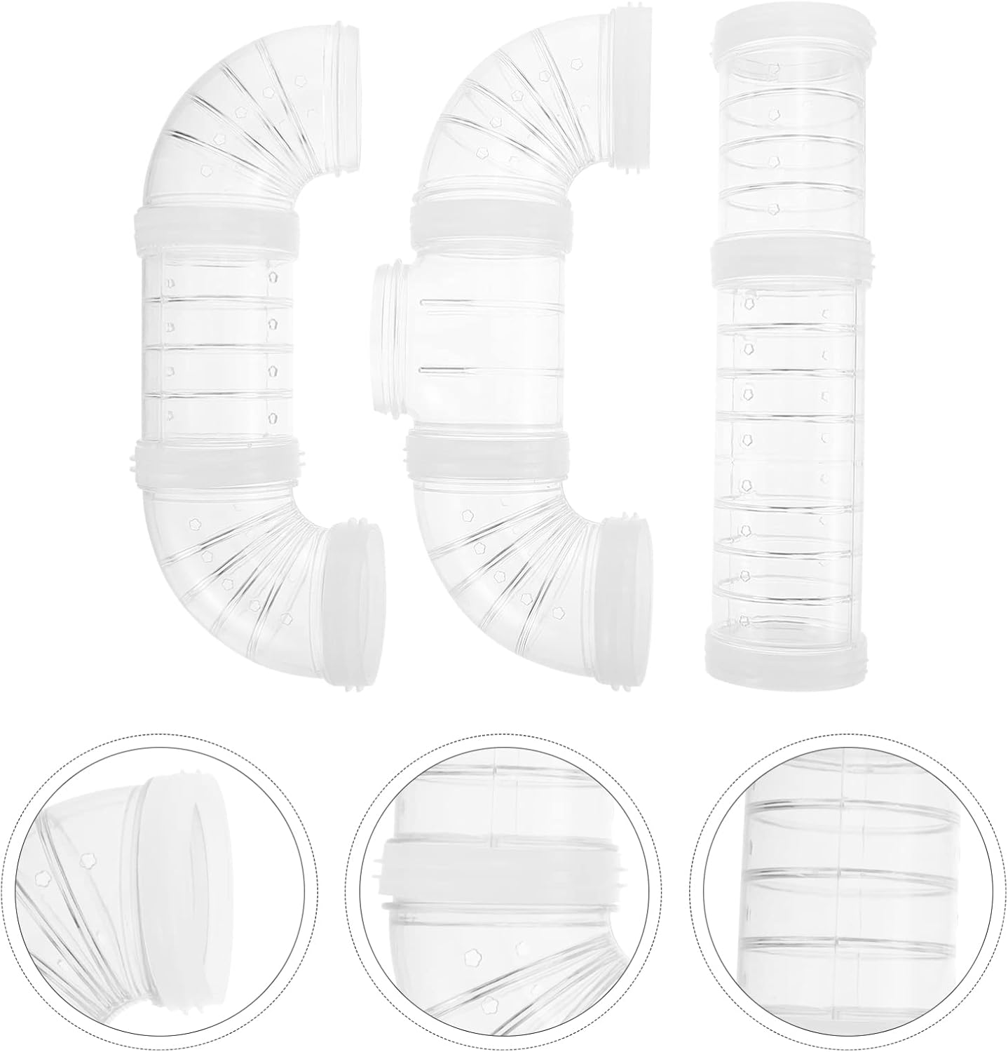 Mipcase 2pcs Hamster Tunnels for DIY Hamster Maze Tool Cage Tunnel Tubes Set Cage, Tubes