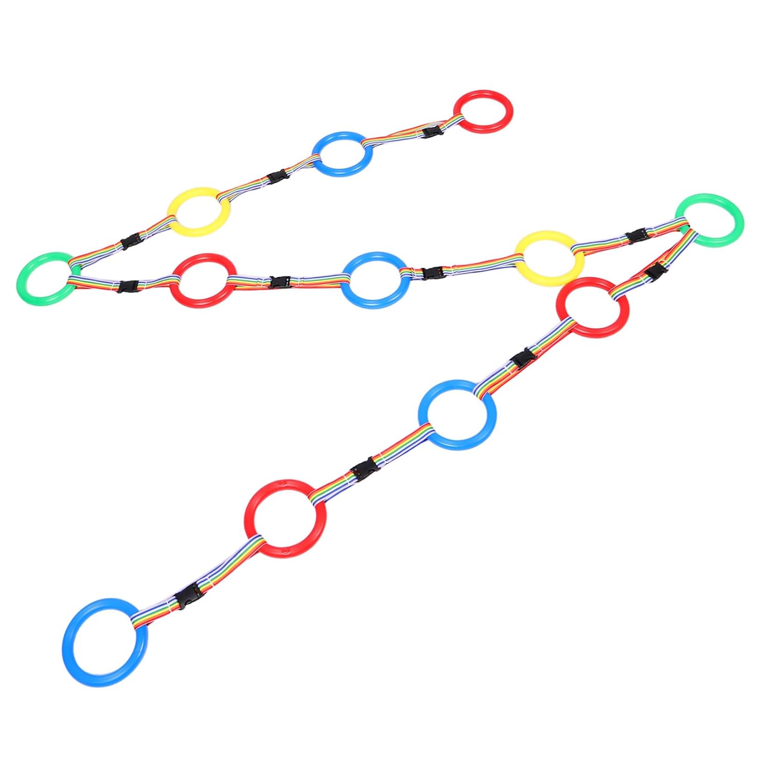 12pcs Safety Walking Rope Leash with 12 Rings, Lightweight Nylon Material with Quick Release Buckle, for Park Trips and Daily Group Walks with Parents or Teachers