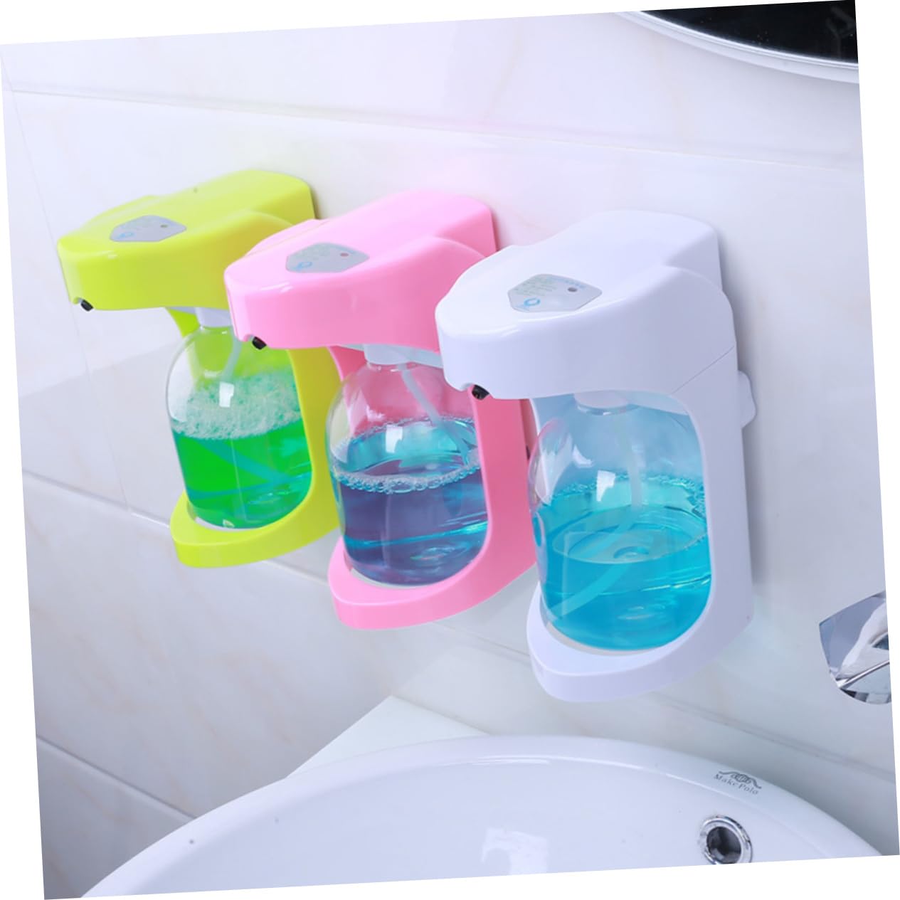 Dispensador De Jabón con Sensor Espuma Baño Encimera Simple Líquido Bomba Sin Contacto Ducha Inoxidable Montado Automático Montar Dispensador De Jabón Sin Toque