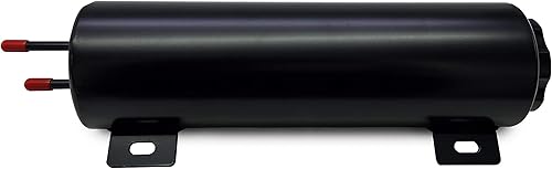 Miniatura 1 de X-AVION Tanque de desbordamiento de radiador universal de aluminio de 3 x 10 pulgadas, con recubrimiento en polvo, negro