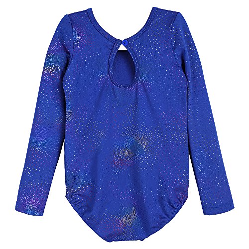 HOZIY Leotards for Girls Ballet Gymnastics Sleeveless Long Sleeve Colorful Sparkles Aqua Blue Pink Purple Solid