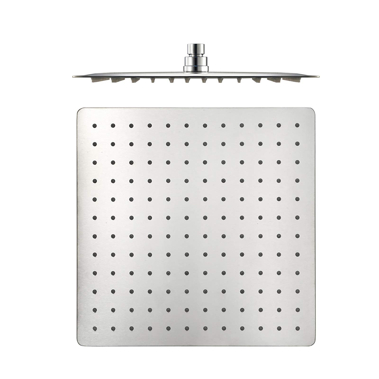 Alcachofa de Ducha, Cuadrado Cromado Alcachofas Fijas para Ducha de Alta Presión 304 Acero Inoxidable Ultra Delgado Rociador Ducha Efecto Lluvia,12 Inch