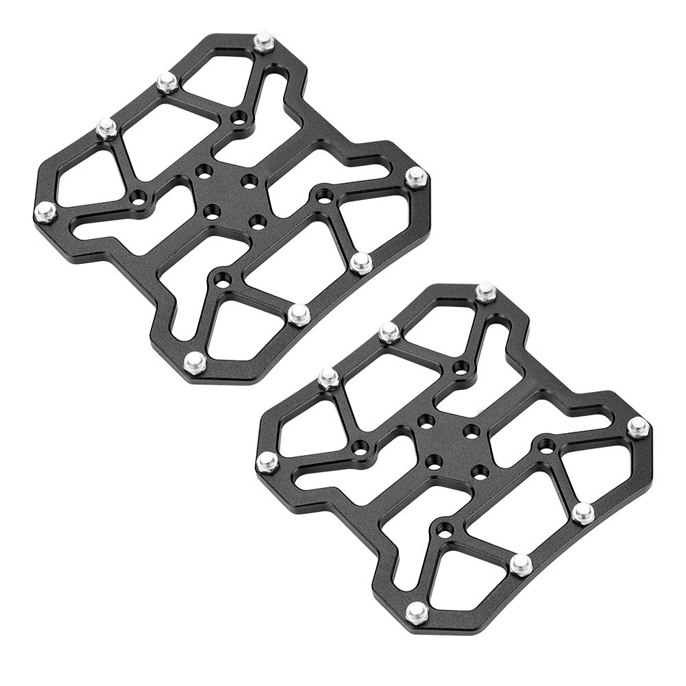 DeWin rowerowy, adaptery SPD bez pedałów do platformy rowerowej para adapter platformy ze stopu aluminium do SPD 1 para (czarny)