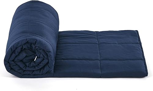 Miniatura 2 de TONGDADA - Manta con peso, para el hogar (blanca, de 40 x 60 pulgadas, 5 libras)