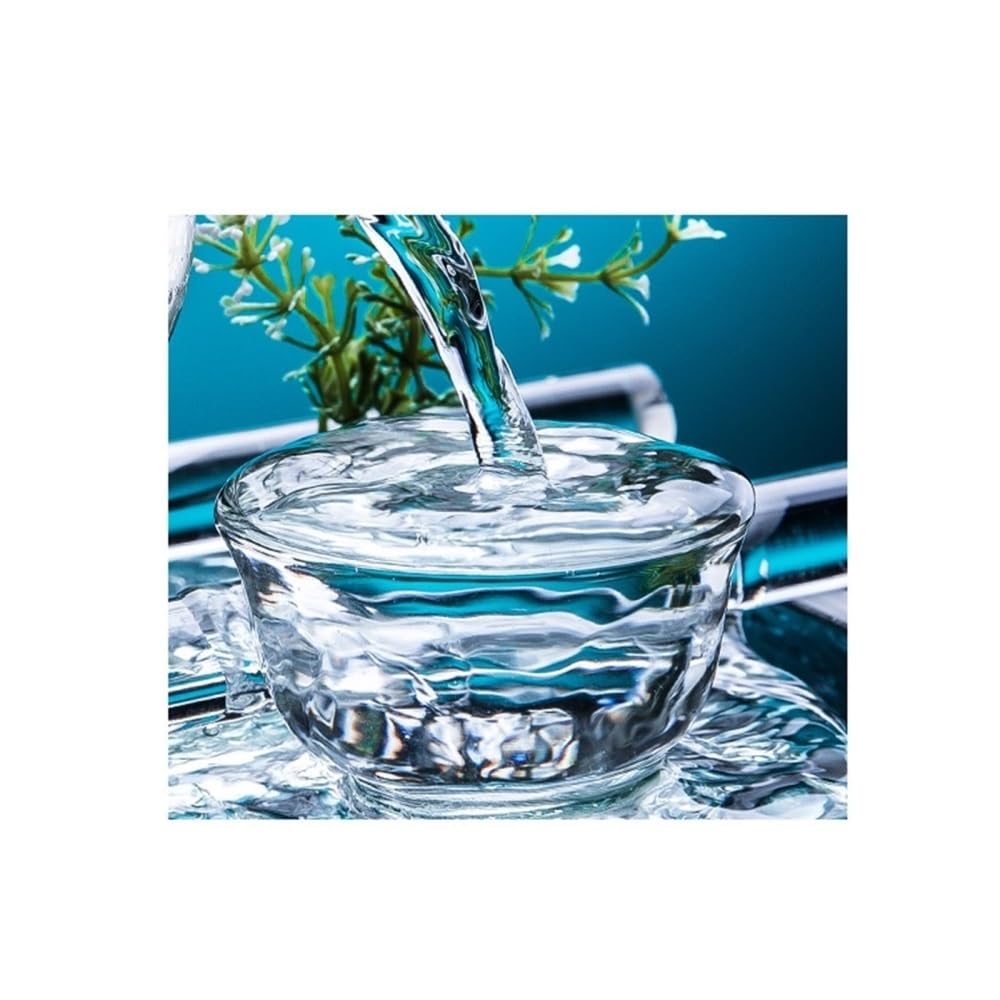 Acquario Acquario rotondo in vetro for ufficio, casa, decorazioni da tavolo, ornamentali, trasparenti, piccole