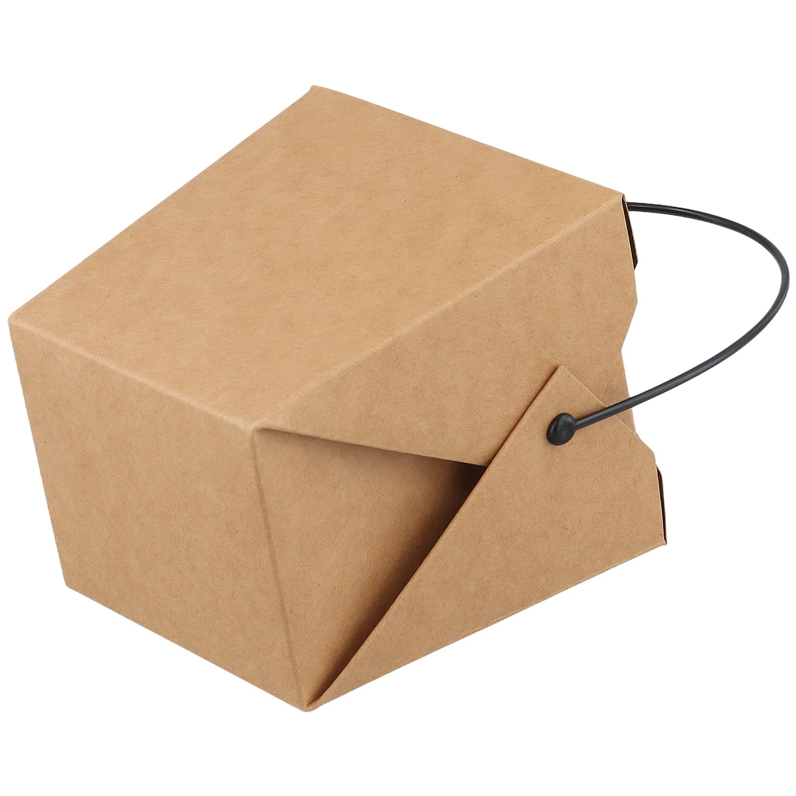 Lot de 100 boîtes à emporter chinoises de 737,1 g, en papier kraft avec poignée, pour restaurant, boulangerie, cuisine