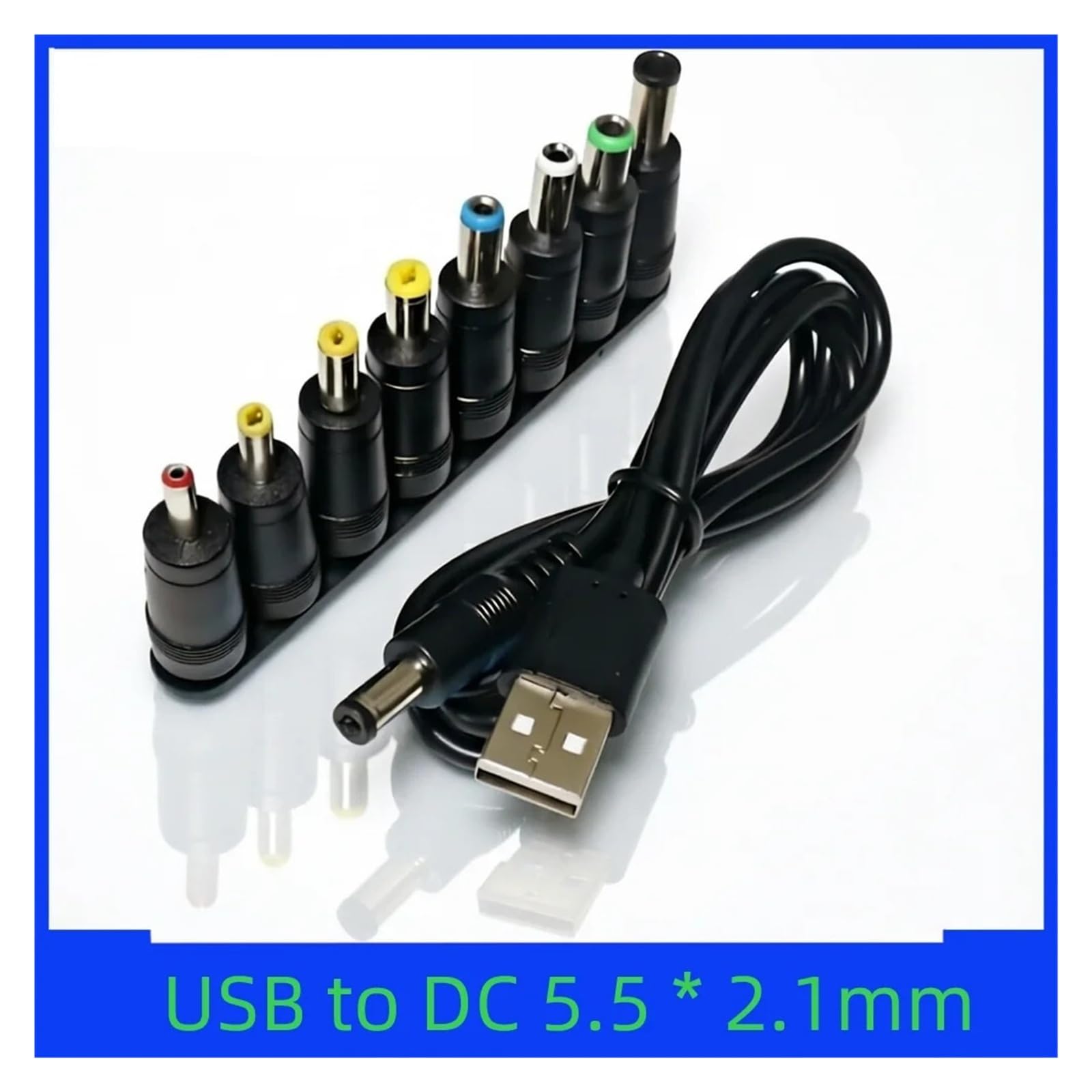 Kabel USB DC 5,5 x 2,1 mm 5 V 8 końcówek do telewizora CCTV Box