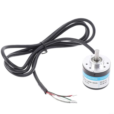 Rotary Encoder Incremental Optical Rotary Encoder For DC5-24V 6Mm Shaft 3-Phase Motion Control 100-600 P/R For NPN Output 5000 RPM(100p/r)