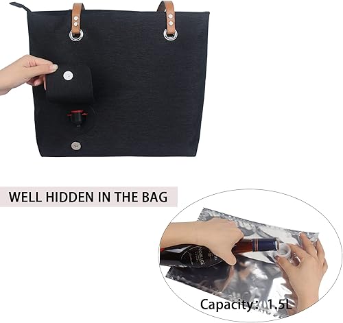 Miniatura 2 de 6 bolsas de repuesto para bolsa de vino, bolsas de repuesto reutilizables recargables para vino, bolsa de almacenamiento de repuesto con boquilla