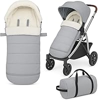 Quintriae Stroller Footmuff for UPPAbaby Vista V2/V3/Cruz V2 - Warm Fleece Winter Bunting Bag, Universal Fit, Storage Pouch Included