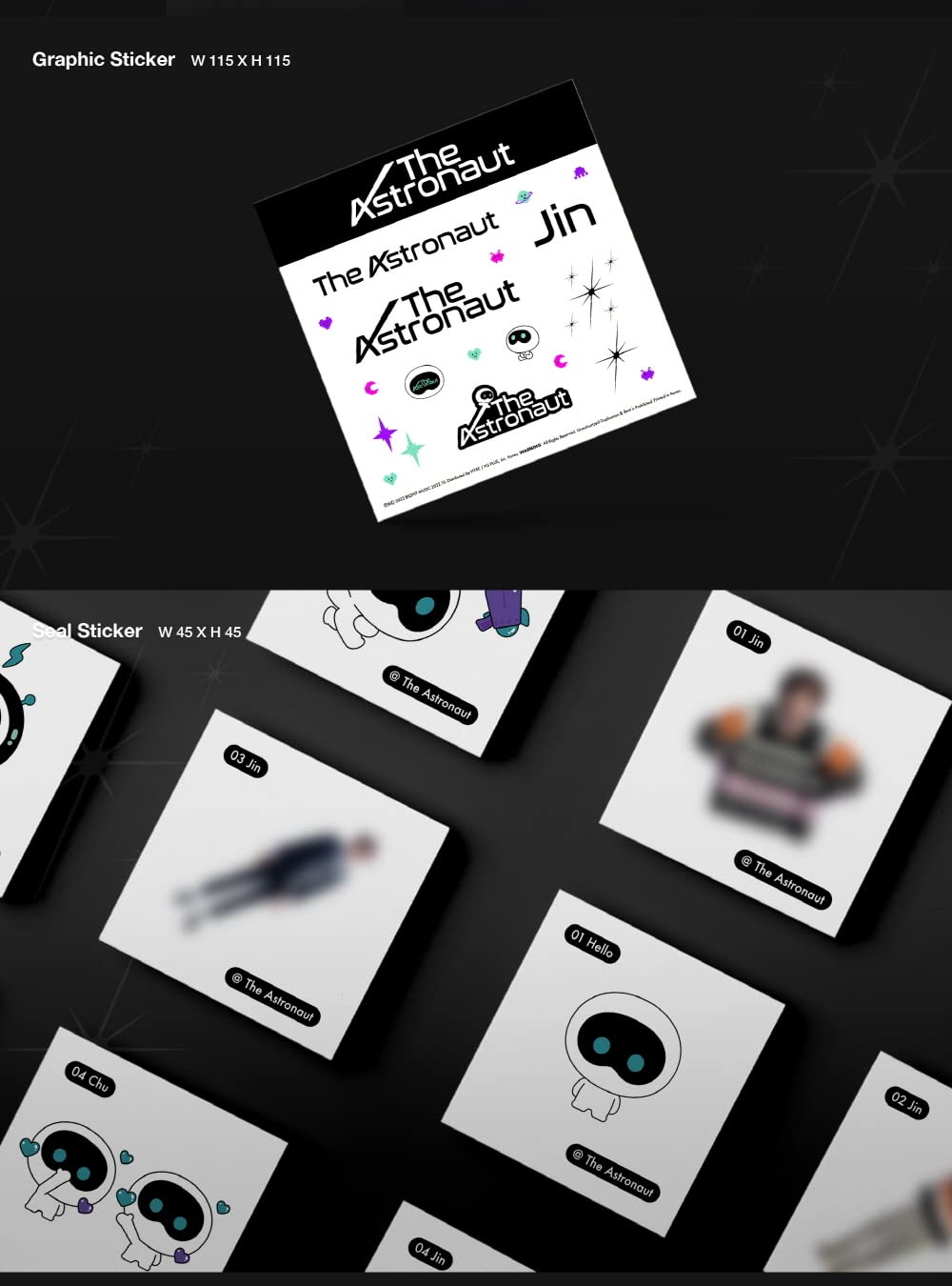 Album BTS JIN THE ASTRONAUT (VER 01 + VER 02 - ZESTAW) + karta podarunkowa BTS Store K-Pop SEALED