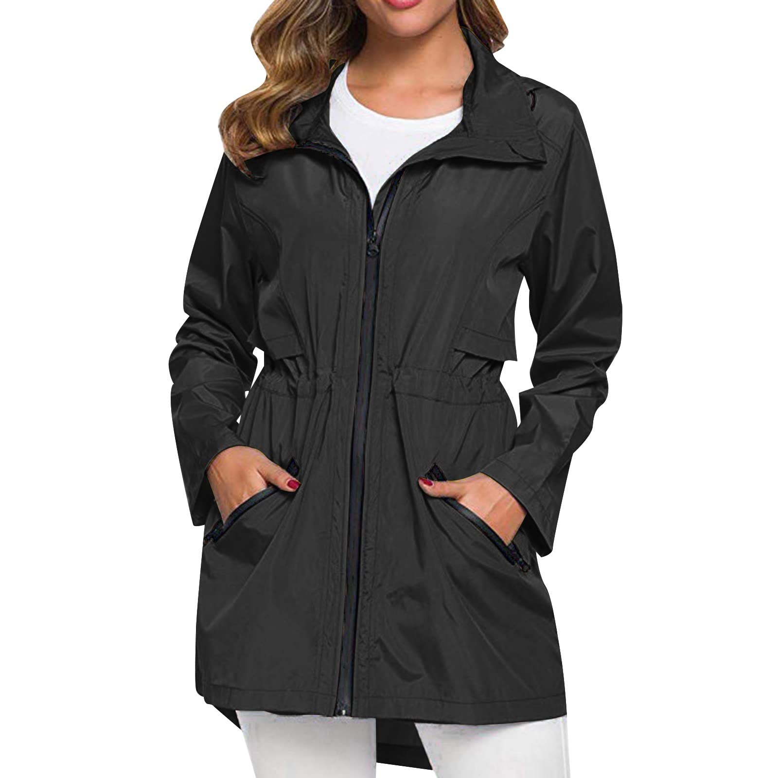 Regenjacke Mit Kapuze Leichte Regenjacke Damen – Winddicht