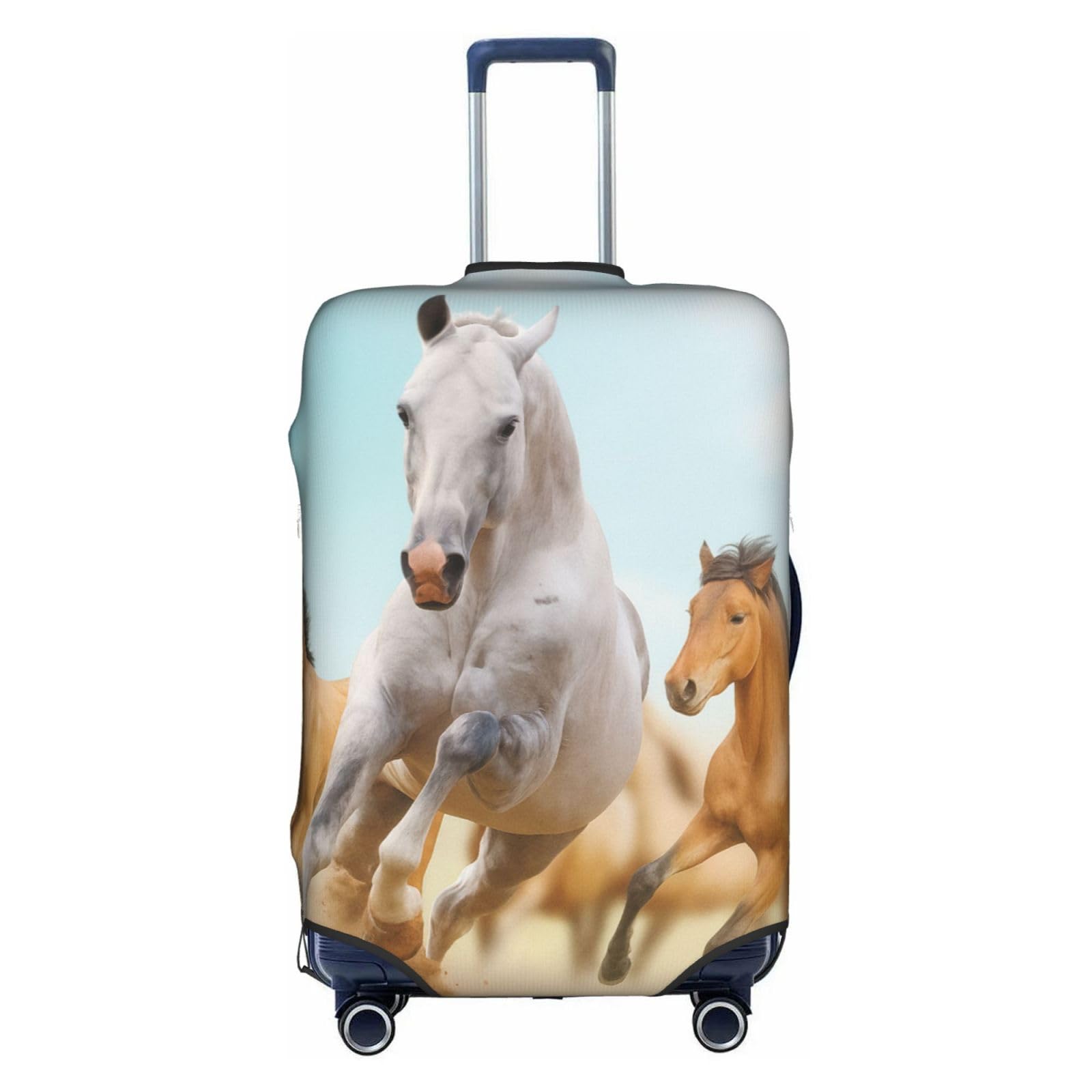 Cool Running Horse at Sunny Elasticity Luggage Protection Cover Travel Scratch Resistant Suitcase Covers Small (18-21 inch suitcase)