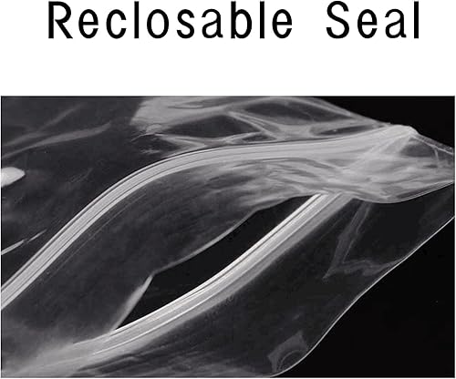 Miniatura 7 de Bolsas de plástico de joyería de 3 x 7 pulgadas de largo, 100 bolsas de almacenamiento de cierre de cremallera de polietileno, bolsas transparentes