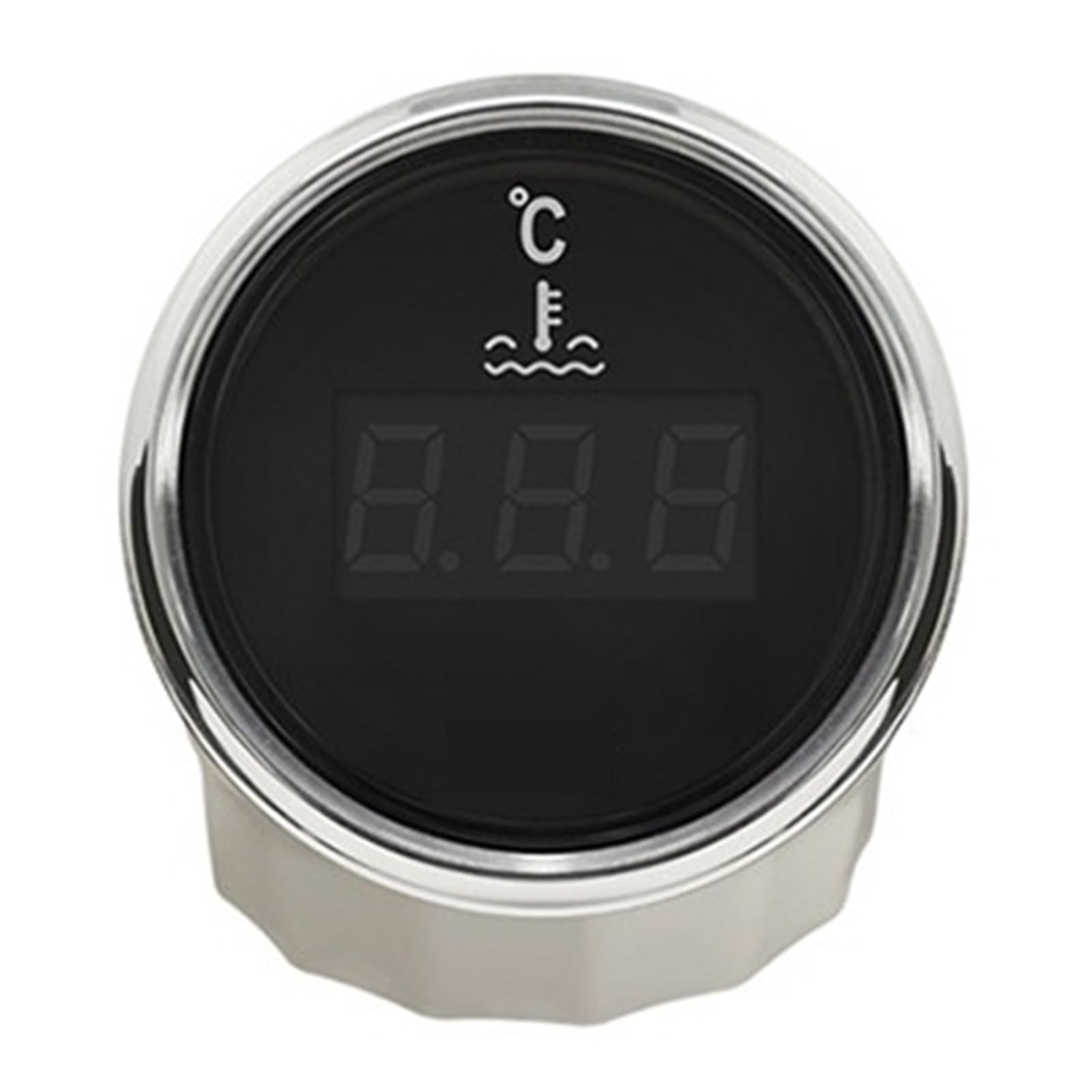 Medidor de temperatura de agua Universal de 52mm, 40-120 ℃ 25-120 ℃ 12V 24V for barco automático, medidor de temperatura de luz roja y amarilla Alta visibilidad(Digital BS)
