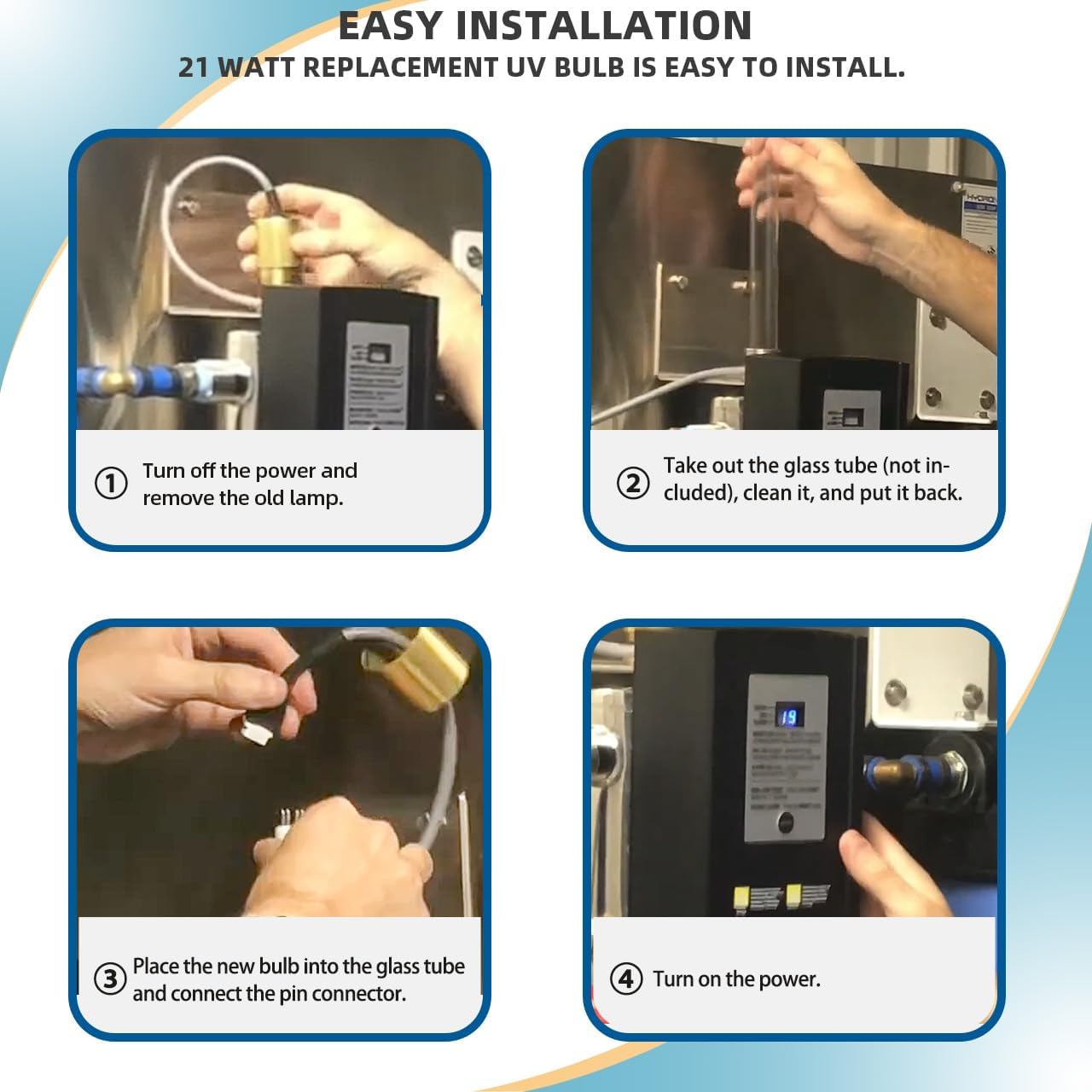 UV-C Bulb ATS4-450 Compatible with Aqua Treatment Services ATS4-450, SL-8V, EV-8E, DWS-8V, SE-8V, UV Bulb Fit for UV Filtration System