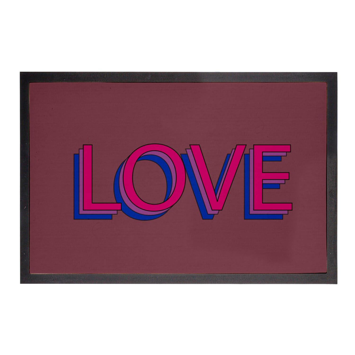 Paillasson rouge 60x40 LGBT Pride tapis entrée extérieur abrité