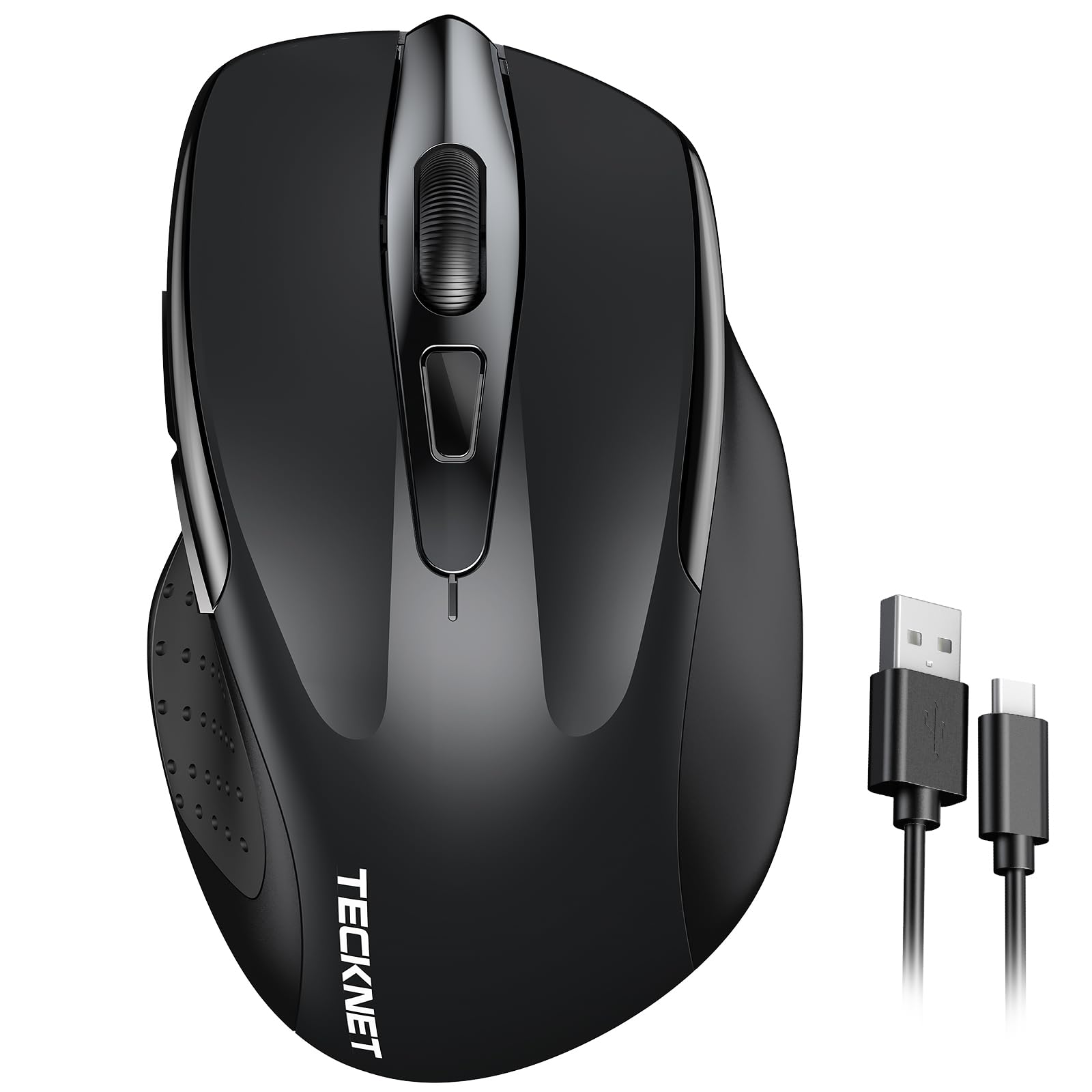 Tecknet M003 2.4G Ergonomic Wireless Mobile Optical Mouse with USB Nano Receiver (Black) (B015NBTMMC) Amazon Price History, Amazon Price Tracker