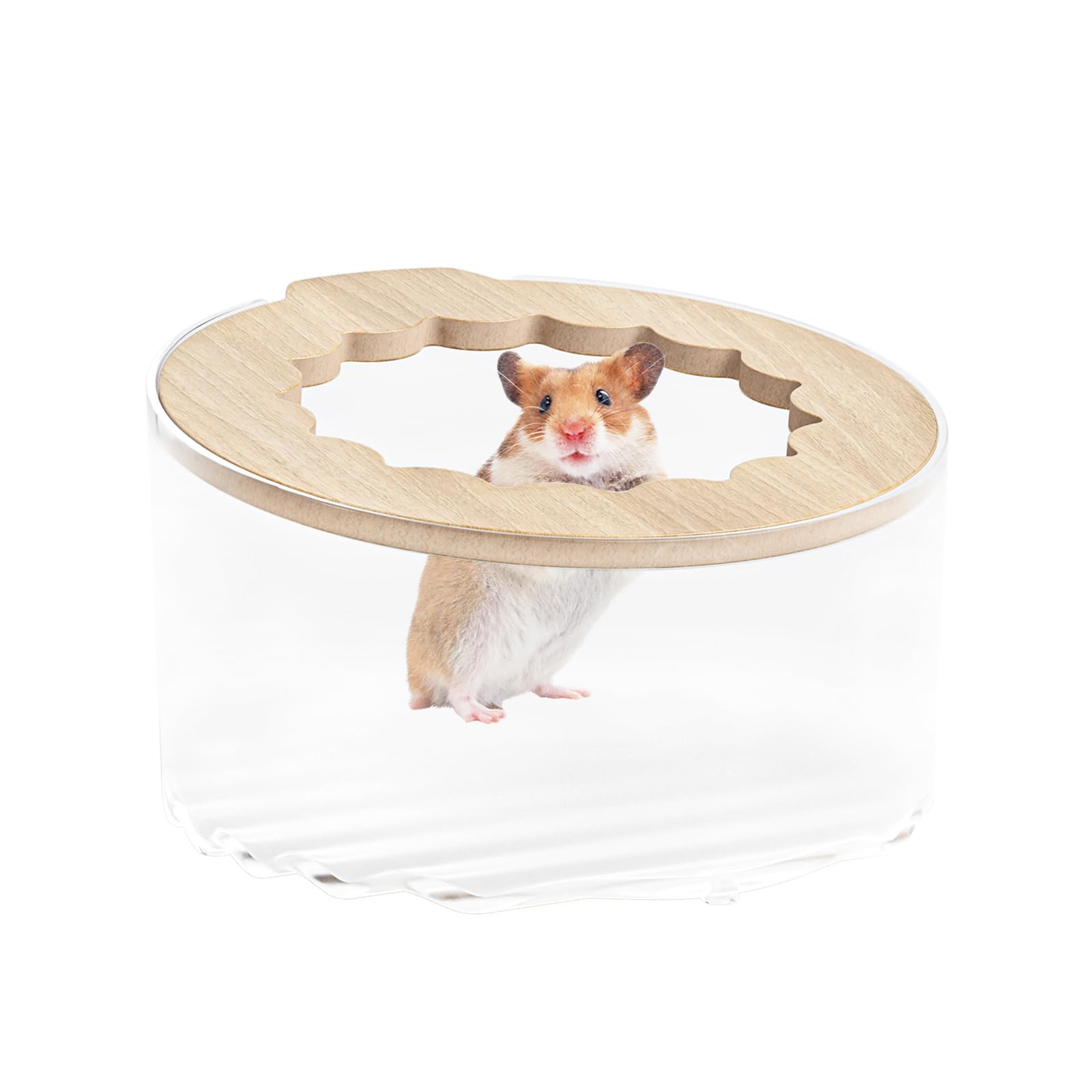 Hamster Stand Bath Container: Small Animal Bathroom Shower Room & Digging Room - Transparent Acrylic Sand Bath Box for Hamsters Mice Lemming Gerbils or Other Small Pets