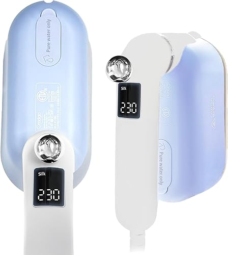 Vaporizador y plancha para ropa, vaporizador portátil 2 en 1 de 1500 W de mano, 5 modos con pantalla LCD, calentamiento rápido de 30 segundos, mango