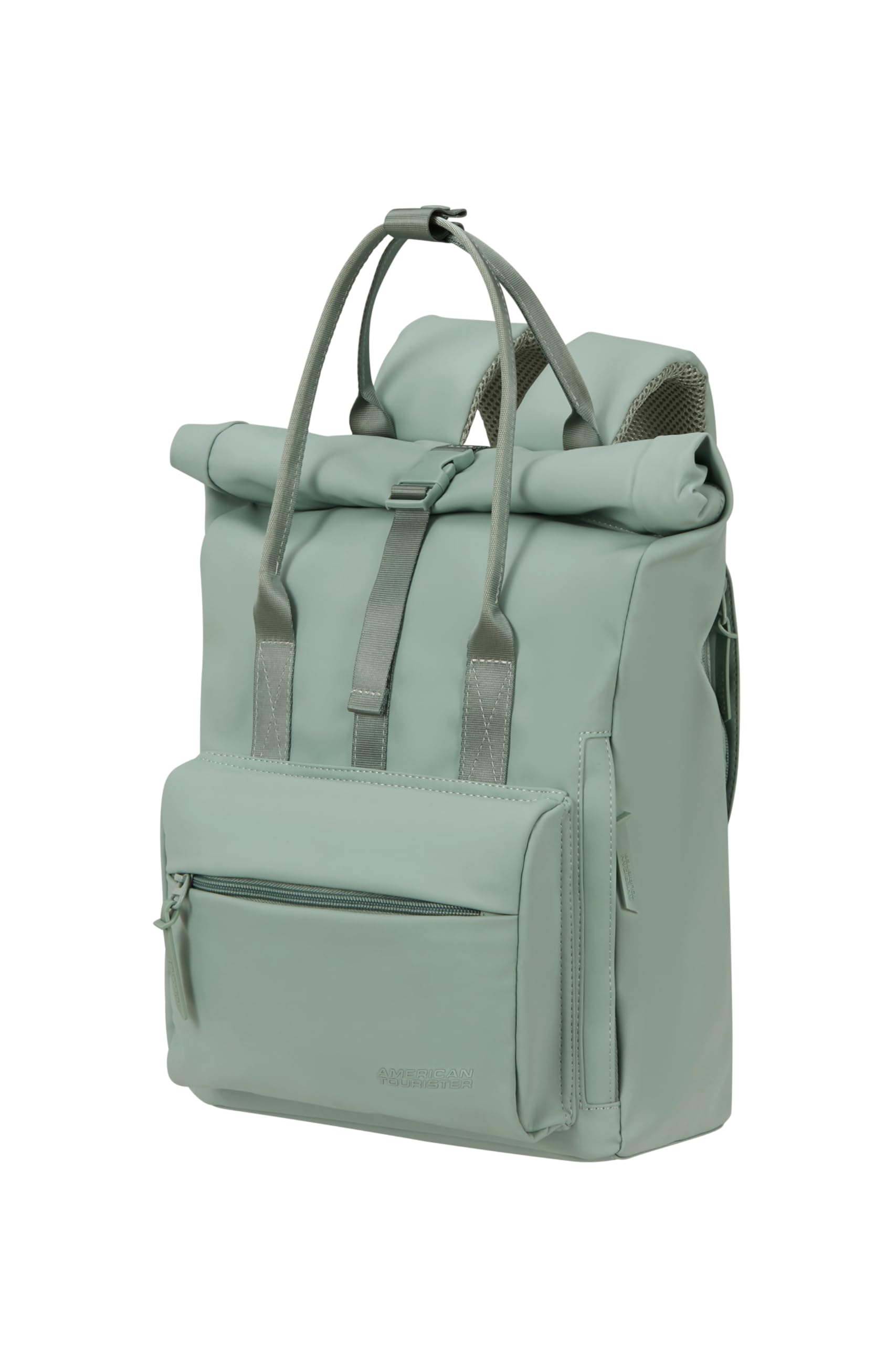 American Tourister Urban Groove UG16 Mono - Women's Backpack, Water-Repellent, Casual Backpack for Everyday Use with Hidden Back Pocket, 17L, Iceberg Green