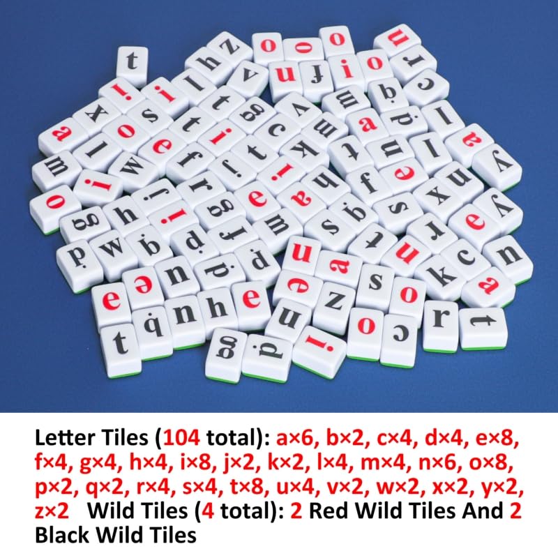 Mahjong Tile Set con 108 fichas y dados miniatura 4