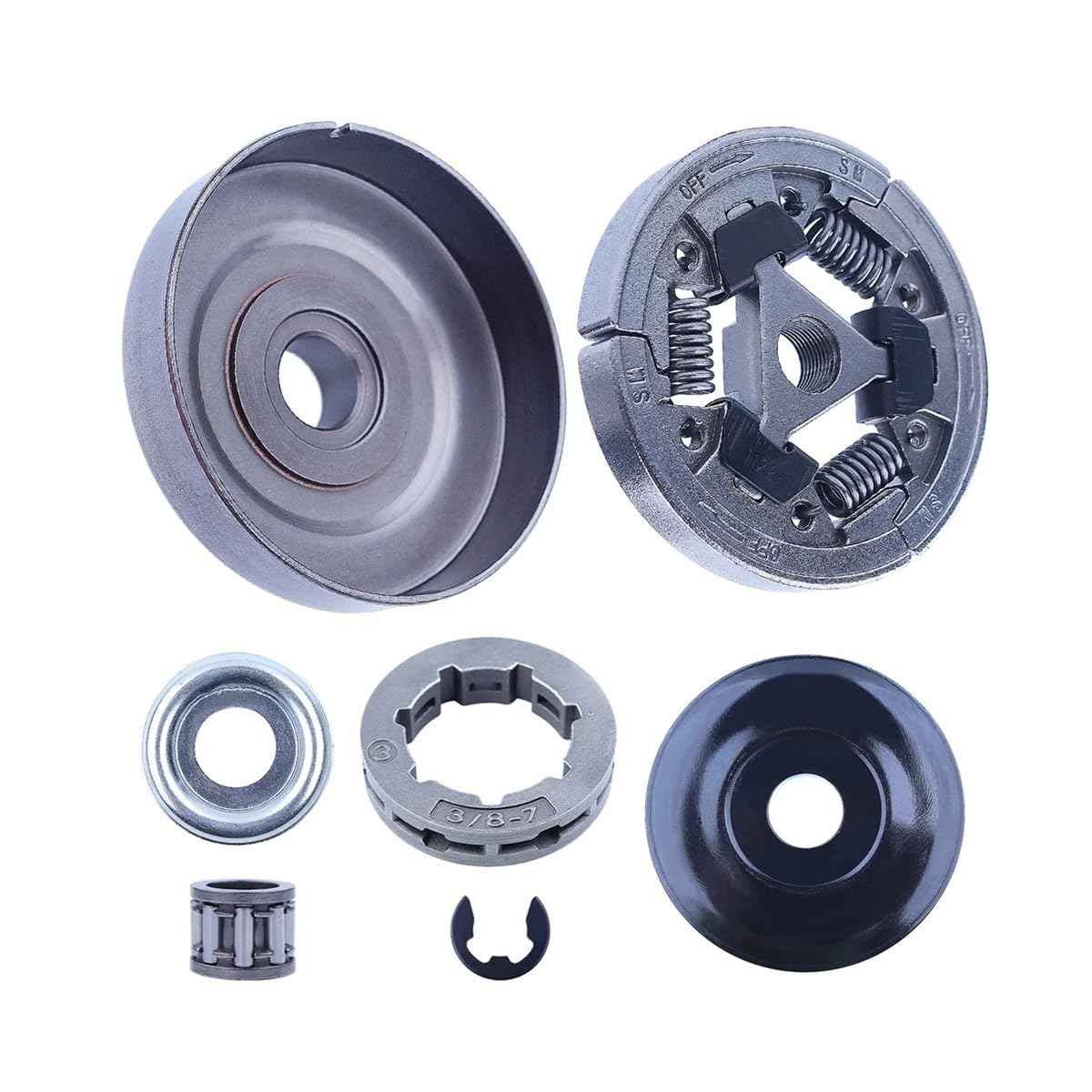 Kit de cojinete de agujas for manguito de llanta de tambor de embrague de motosierra, compatible con 044, 046, MS440, MS460, MS461, MS441, MS361, MS362, MS362C