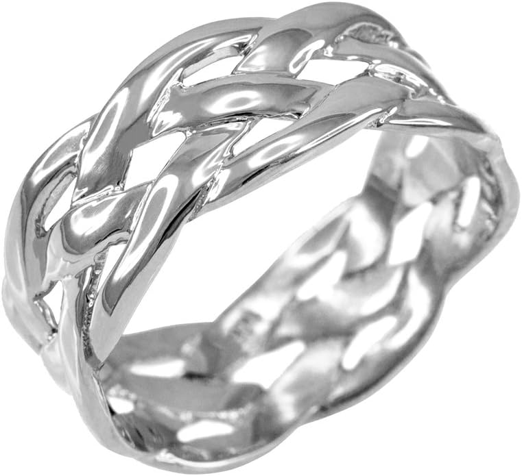 925 Sterling Silver Celtic Woven Braid Wedding Band