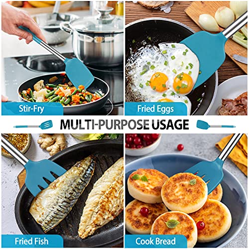 Pack-of-4-Large-Silicone-Cooking-Spatulas-and-Spoons-Slotted-and-Solid-Stainless-Steel-Cooking-Utensils-Set-Non-stick-Heat-Resistant-Kitchen-for-Baking-Fried-Stir-Fry-Mixing-Serving-Blue