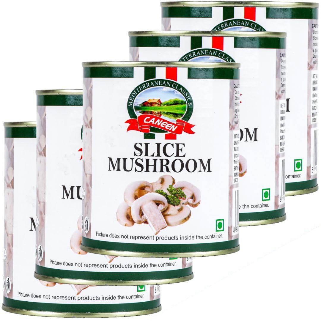 CANEEN - Slice Mushroom 800g * 5 | Rich in Protein & Fibres | Gluten Free, Non GMO | No Added Preservatives & Colours | Fresh Sliced Mushrooms (Pack of 5)-image-33