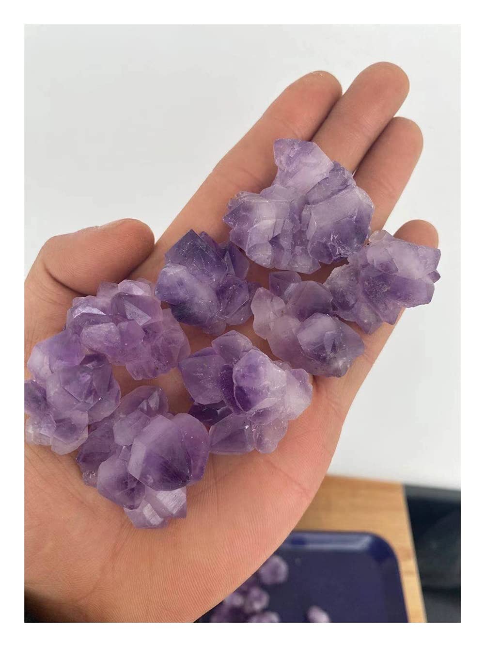 Artigianato in Pietra Grezza di Cristallo Naturale Cluster di Cristallo Viola Naturale di Cristallo Naturale Decorazione della Stanza (Size : 1000g)