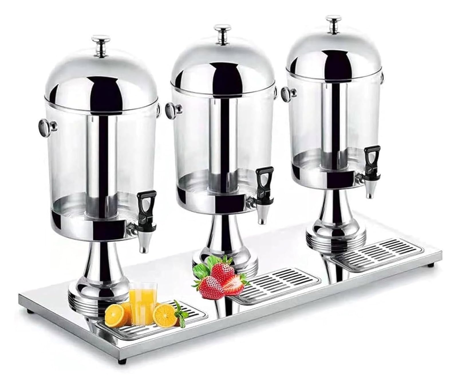 asdchZen Glass Beverage Dispenser,Juice Dispenser, Commercial Drink Beverage Dispensers For Parties Breakfast Buffet Bars Hotels Tea Juice Dispenser Water,Silver