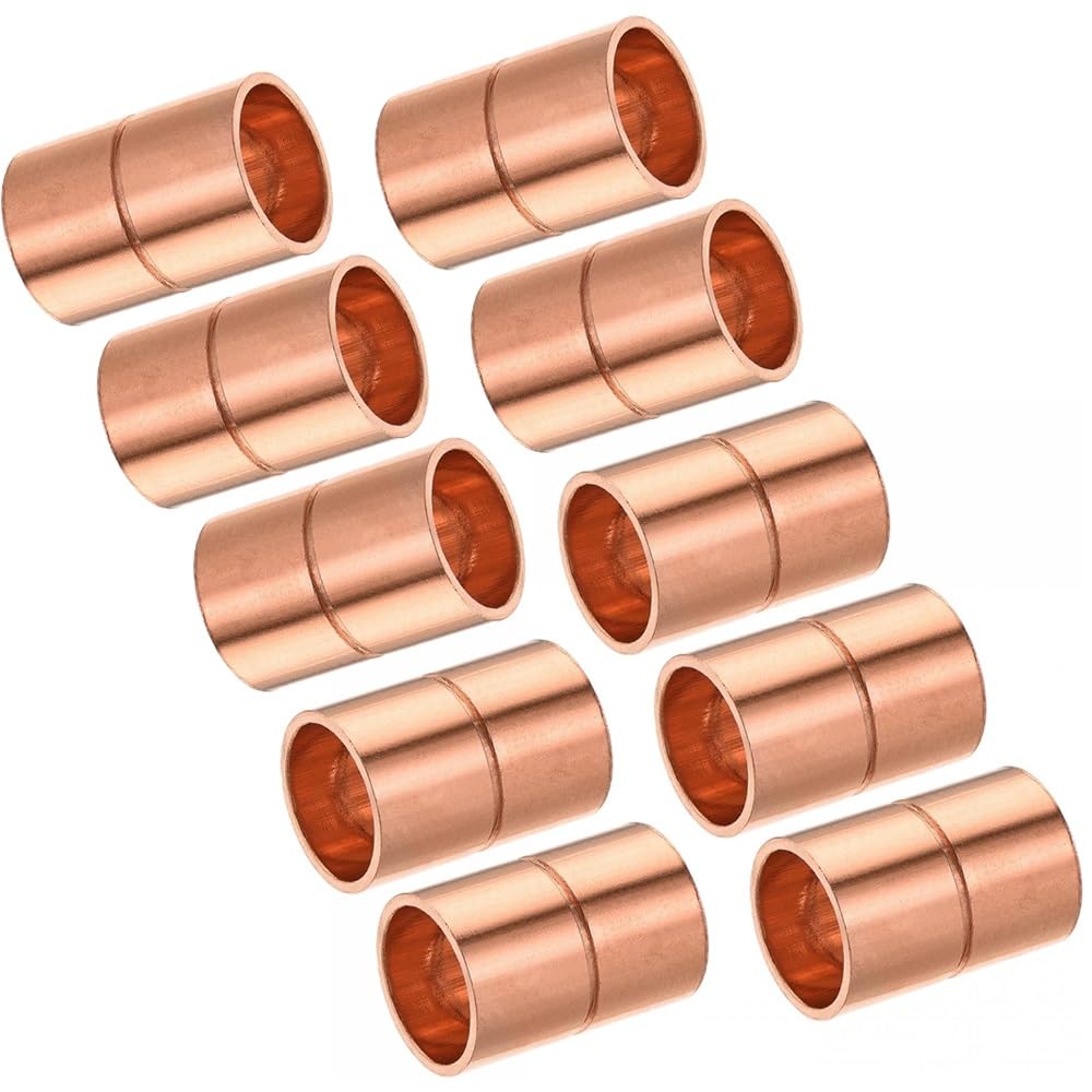 Do prostych miedzianych złączek hydraulicznych, 2 szt. ID 50 mm-105 mm, prosty adapter łączący, lutowany(ID92*T2mm)