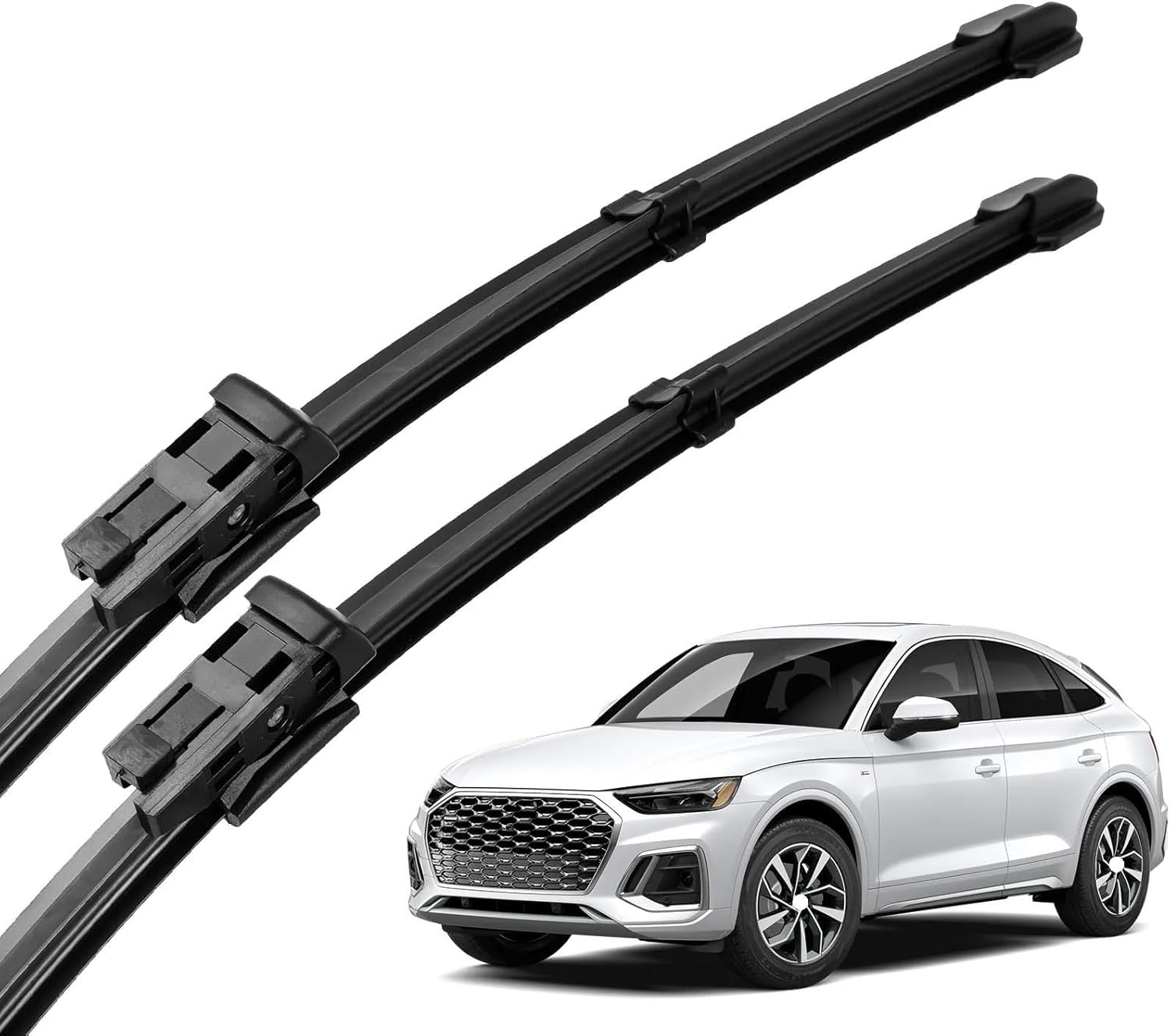 ZhangXD Front Windscreen Wipers For Audi Q5 FY 2017-2023, Windshield Window Brush Front Wiper Blades All-Weather Replacement Set Easy Installation