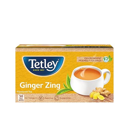 Ginger Zing Flavoured Chai | Black Tea | 50 Tea Bags
