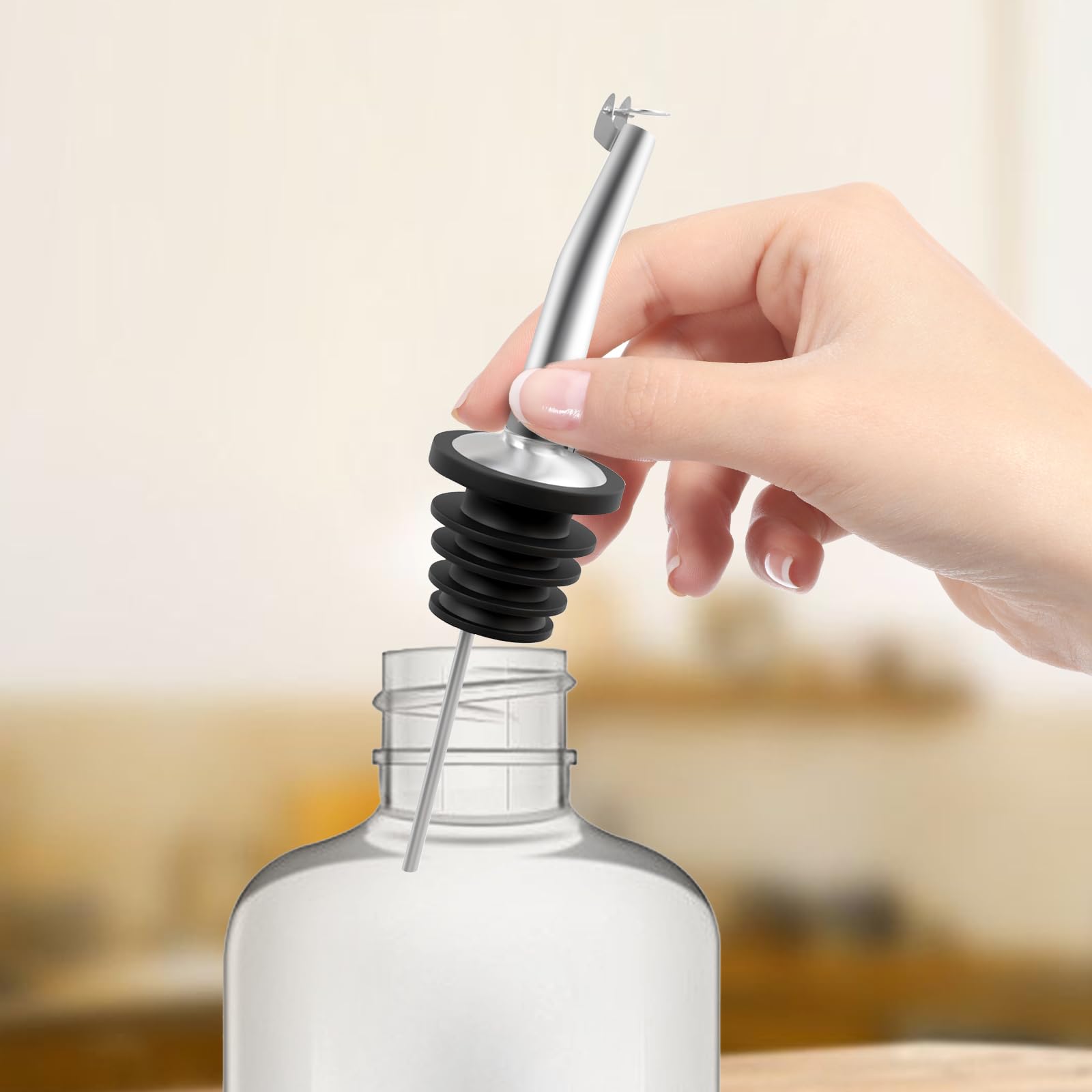 Versatori In Acciaio Per Bottiglie - 8 Pezzi, Con Beccuccio Antigoccia Per Bar E Casa - Foto 14