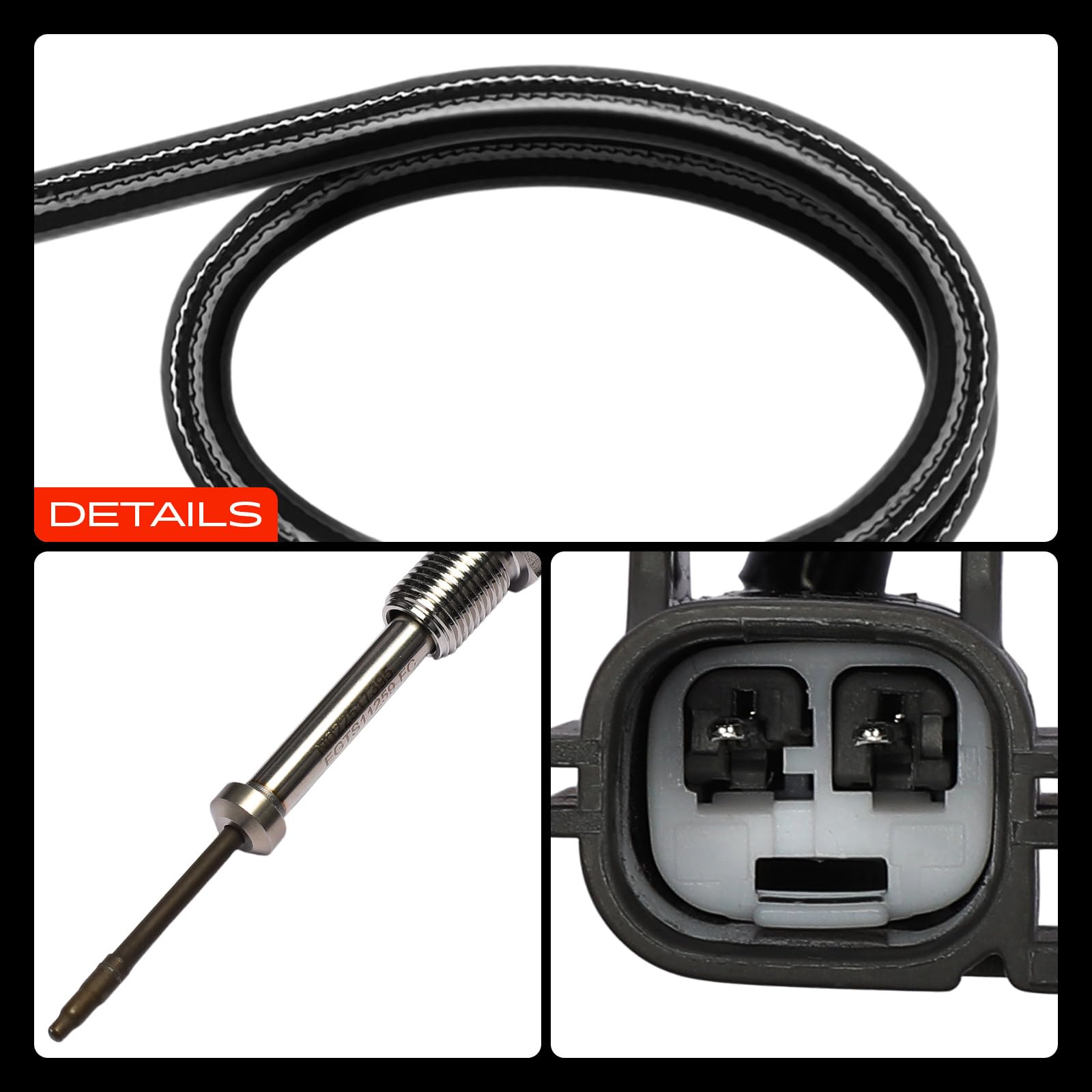 Frankberg Sensor de temperatura de gases de escape | AV4112B591AB; Compatible con: K.u.g.a I, K.u.g.a II DM2