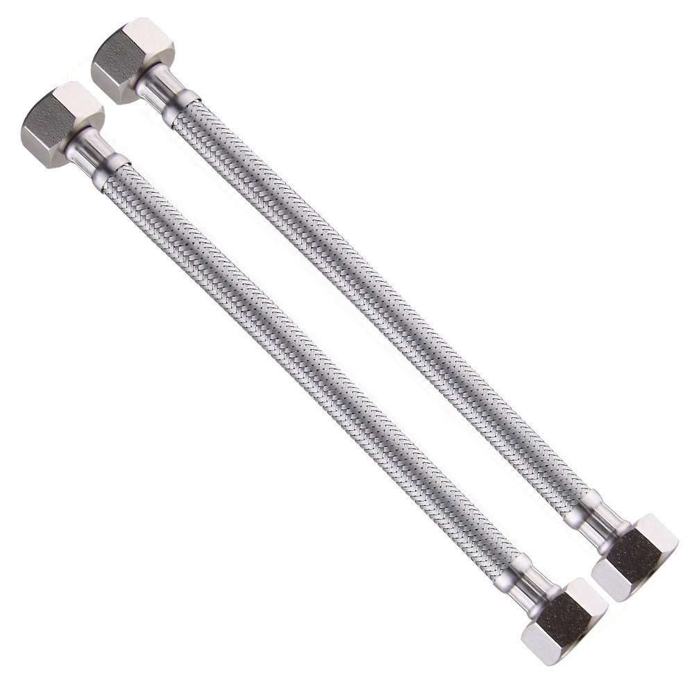 Weirun 1/2" x 1/2" BSP 2000mm Extra Long Kitchen Bathroom Basin Monobloc Mixer Tap Replacement Connector Flexi Water Supply Hose Pipes Tail,2 PCS