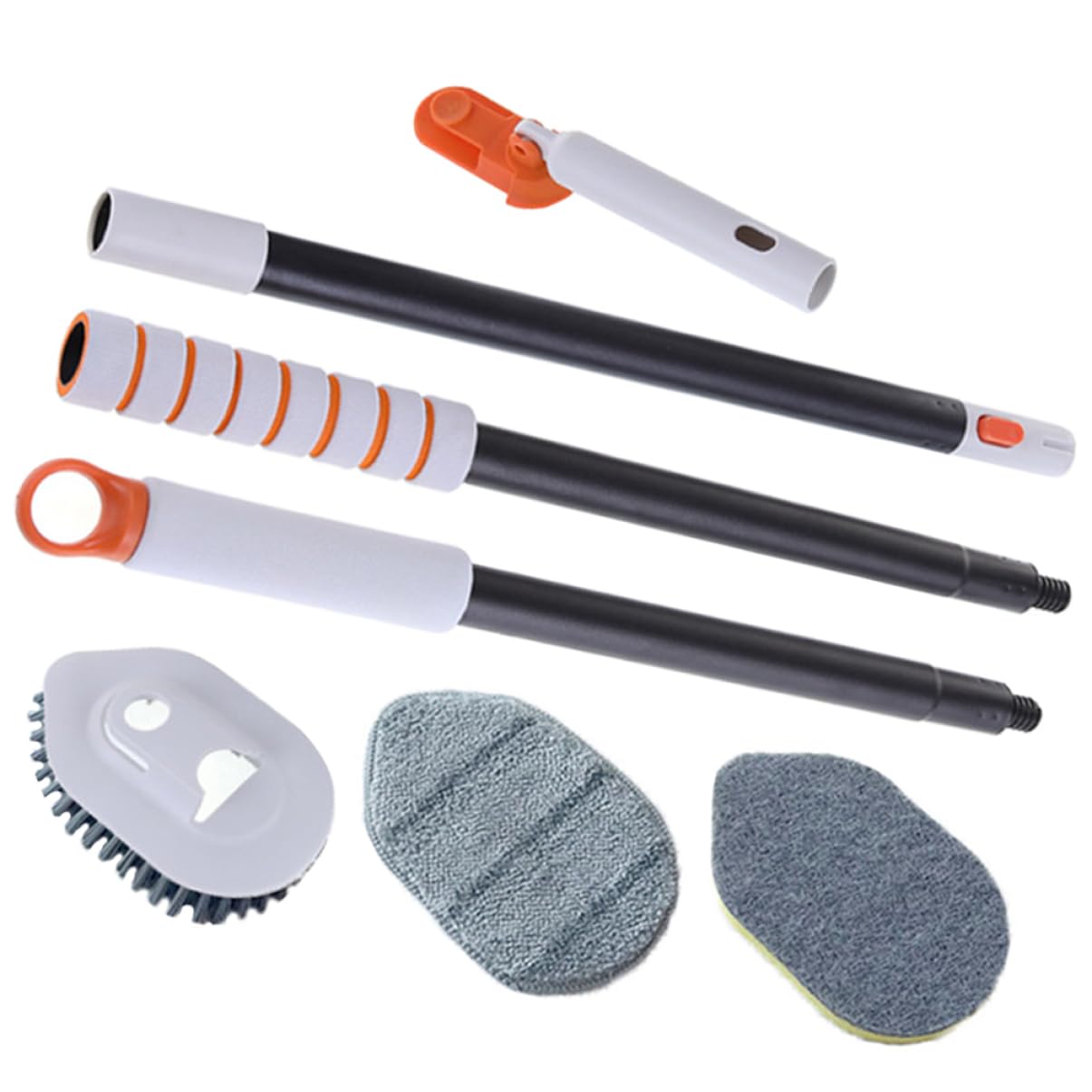 UKCOCO Cepillo De Suelo Multifuncional para Limpieza Cepillo Extensible para Azulejos y Pisos De Interior Herramienta De Fregar Mango